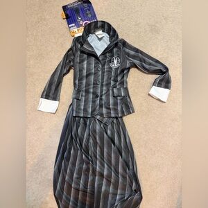 Wednesday addams kids costume, size L (10/12)